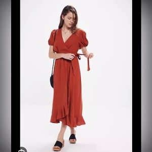 Urban Outfitters Amalfi Linen Wrap Dress